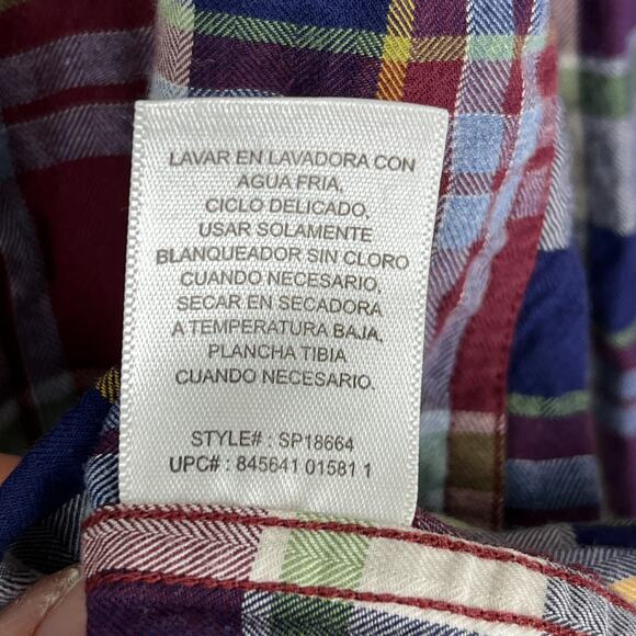 Southern Pines Shirt Men Extra Large Plaid Knit Relaxed Chore Trail Hike Camping - Picture 8 of 13